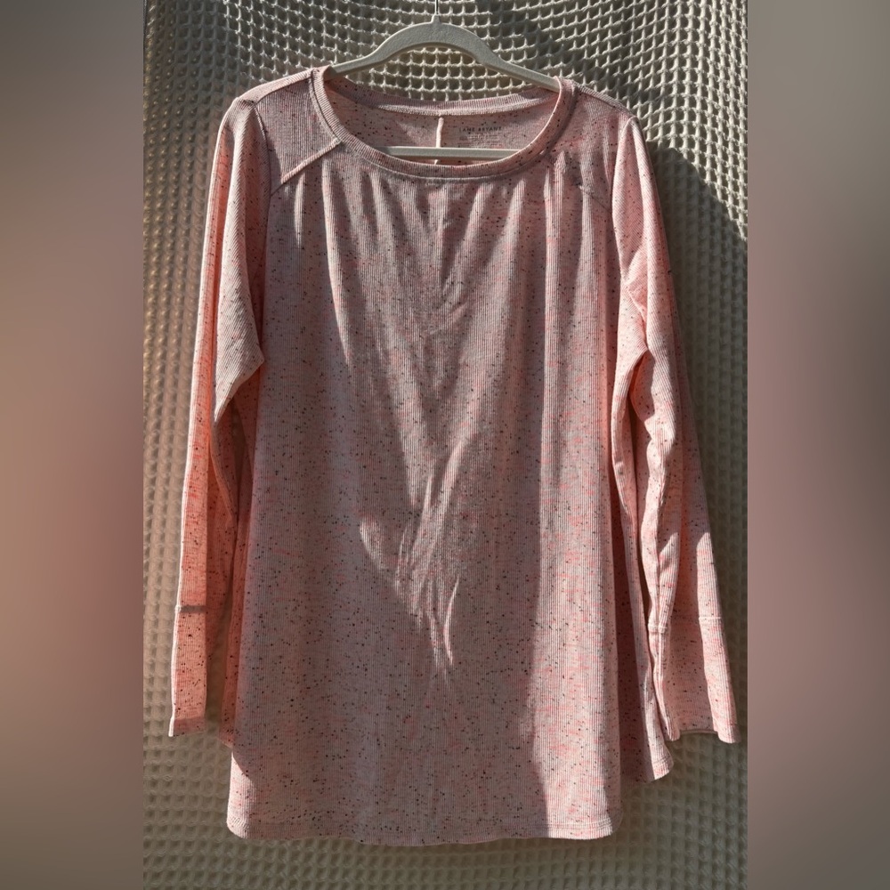 Lane Bryant Pink and Black Speckled Top